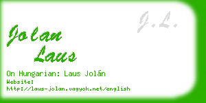 jolan laus business card